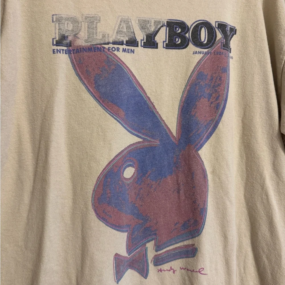 Playboy Tan Graphic T-Shirt - Picture 2 of 3